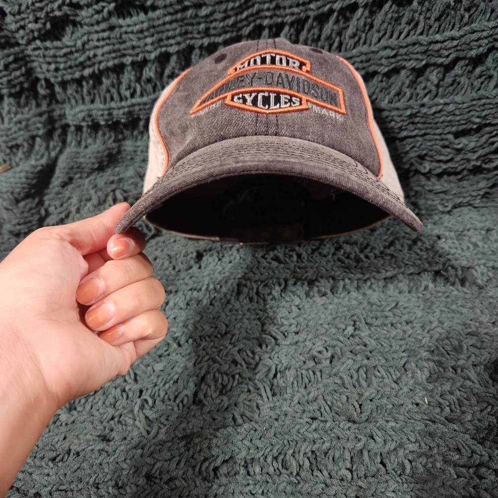 Harley-Davidson Cycles Gray and Orange Hat - Picture 9 of 9